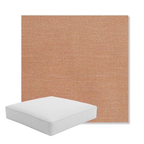 Picture of Kudos Peach | Boxed Square Outdoor Seat Cushion - Sunbrella© Fabric