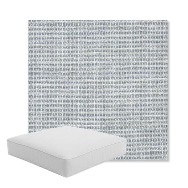 Picture of Kudos Saltwater | Boxed Square Outdoor Seat Cushion - Sunbrella© Fabric