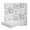 Picture of Labyrinth Cloud | Boxed Square Outdoor Seat Cushion - Sunbrella© Fabric