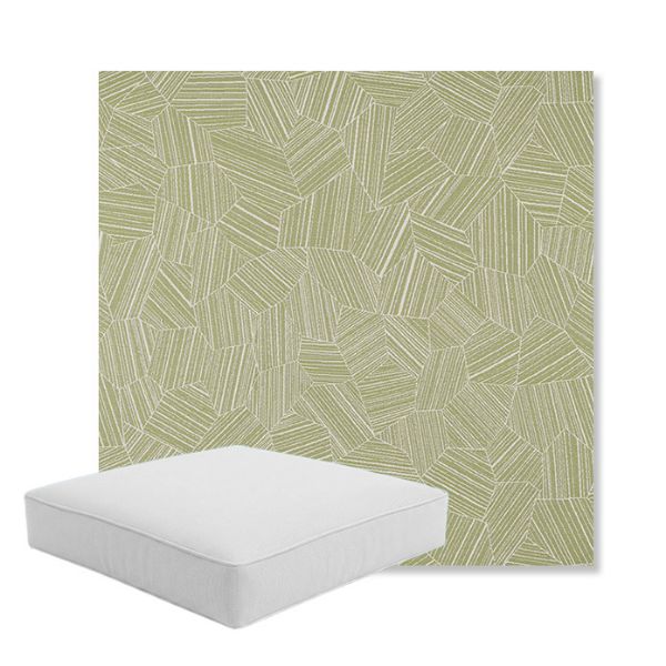 Picture of Leaf Structure Aloe | Boxed Square Outdoor Seat Cushion - Sunbrella© Fabric