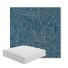 Picture of Leaf Structure Lagoon | Boxed Square Outdoor Seat Cushion - Sunbrella© Fabric
