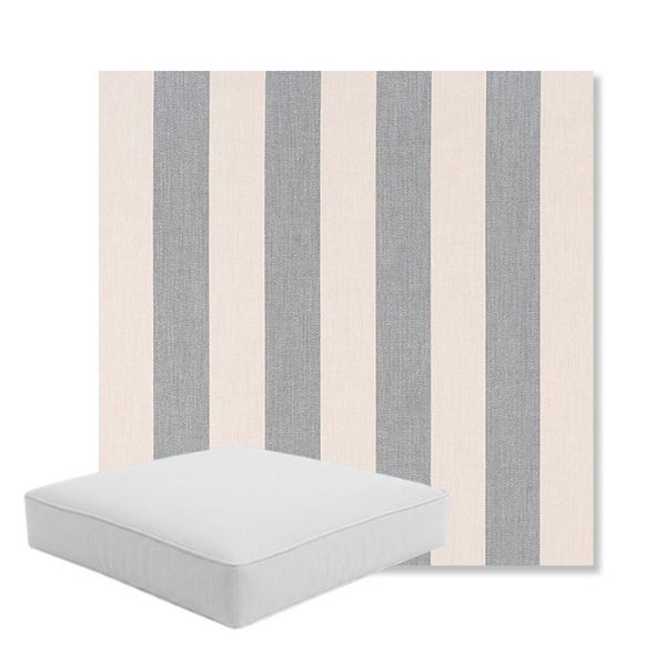 Picture of Leisure Denim | Boxed Square Outdoor Seat Cushion - Sunbrella© Fabric