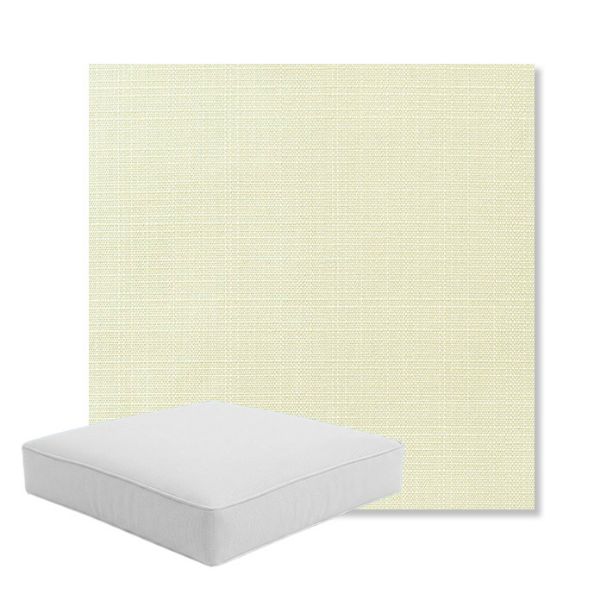 Picture of Linen Natural | Boxed Square Outdoor Seat Cushion - Sunbrella© Fabric