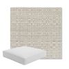 Picture of Linen Silver | Boxed Square Outdoor Seat Cushion - Sunbrella© Fabric