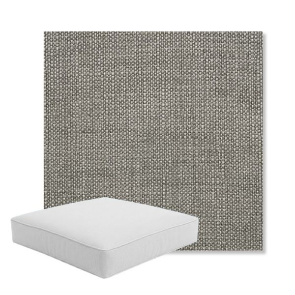 Picture of Linville Charcoal | Boxed Square Outdoor Seat Cushion - Sunbrella© Fabric