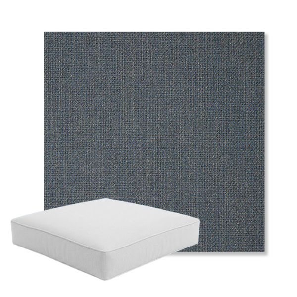 Picture of Linville Indigo | Boxed Square Outdoor Seat Cushion - Sunbrella© Fabric