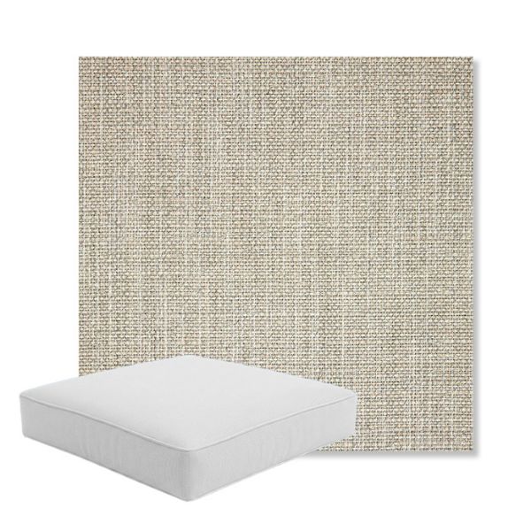 Picture of Linville Oyster | Boxed Square Outdoor Seat Cushion - Sunbrella© Fabric