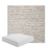 Picture of Litchfield Fog | Boxed Square Outdoor Seat Cushion - Sunbrella© Fabric