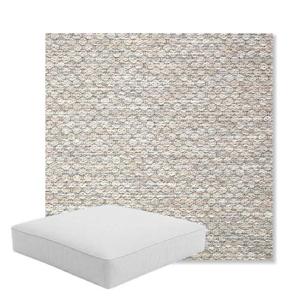 Picture of Litchfield Fog | Boxed Square Outdoor Seat Cushion - Sunbrella© Fabric