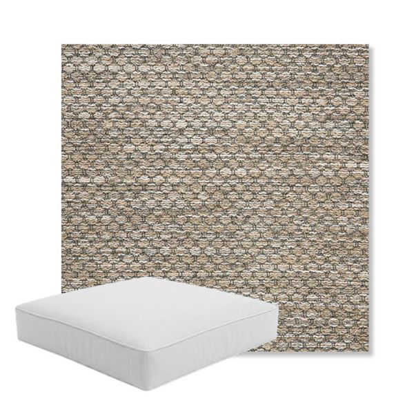 Picture of Litchfield Pebble | Boxed Square Outdoor Seat Cushion - Sunbrella© Fabric