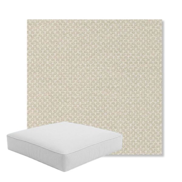 Picture of Litchfield Sage | Boxed Square Outdoor Seat Cushion - Sunbrella© Fabric