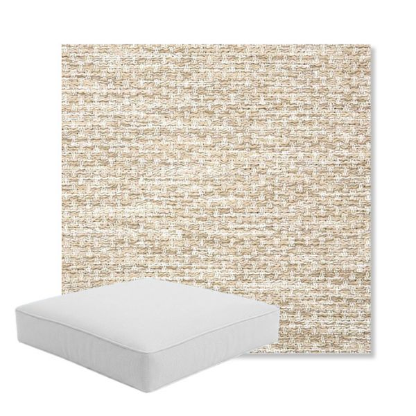 Picture of Litchfield Sand | Boxed Square Outdoor Seat Cushion - Sunbrella© Fabric