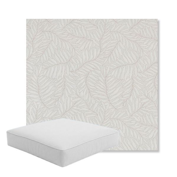 Picture of Lively Parchment | Boxed Square Outdoor Seat Cushion - Sunbrella© Fabric