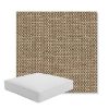 Picture of Mainstreet Latte | Boxed Square Outdoor Seat Cushion - Sunbrella© Fabric