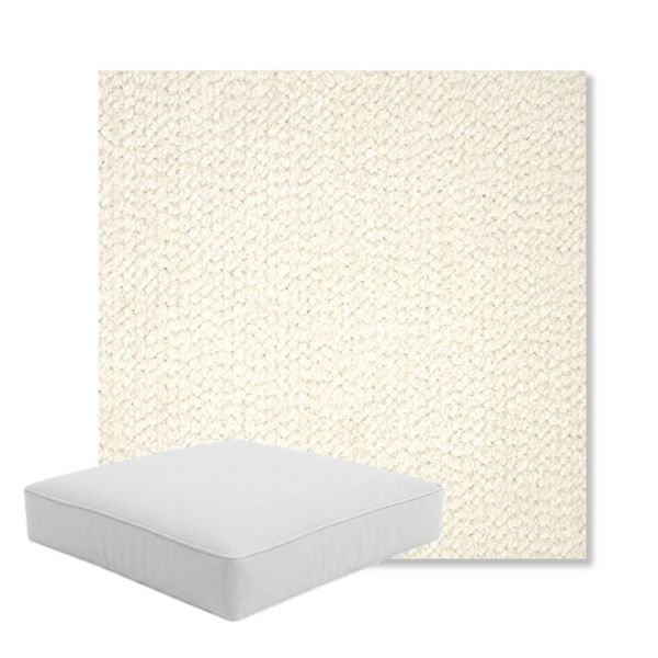 Picture of Margo Snow | Boxed Square Outdoor Seat Cushion - Sunbrella© Fabric