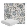 Picture of Martha Floral Periwinkle | Boxed Square Outdoor Seat Cushion - Sunbrella© Fabric