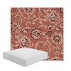 Picture of Martha Floral Rose Vine | Boxed Square Outdoor Seat Cushion - Sunbrella© Fabric