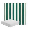 Picture of Mason Forest Green | Boxed Square Outdoor Seat Cushion - Sunbrella© Fabric