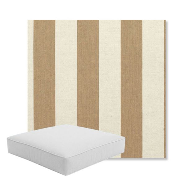 Picture of Maxim Heather Beige | Boxed Square Outdoor Seat Cushion - Sunbrella© Fabric
