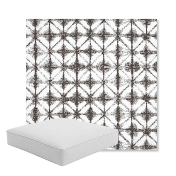Picture of Midori Stone | Boxed Square Outdoor Seat Cushion - Sunbrella© Fabric