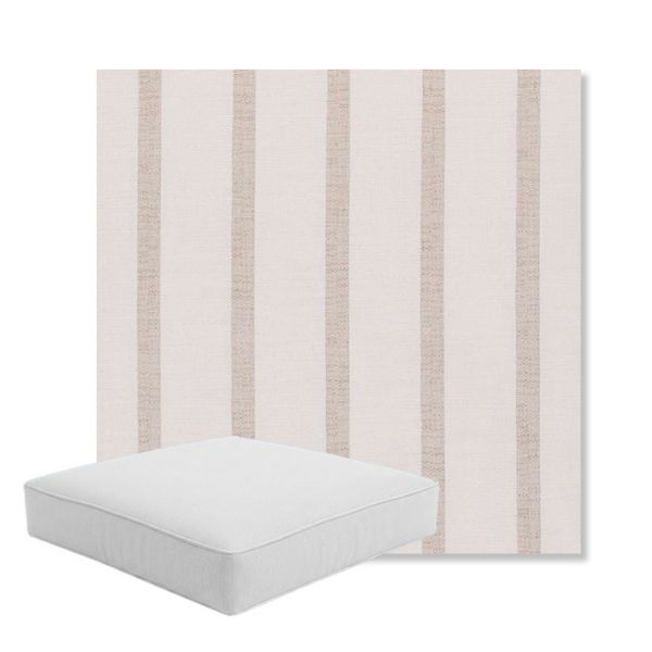 Picture of Mixi Linen | Boxed Square Outdoor Seat Cushion - Sunbrella© Fabric
