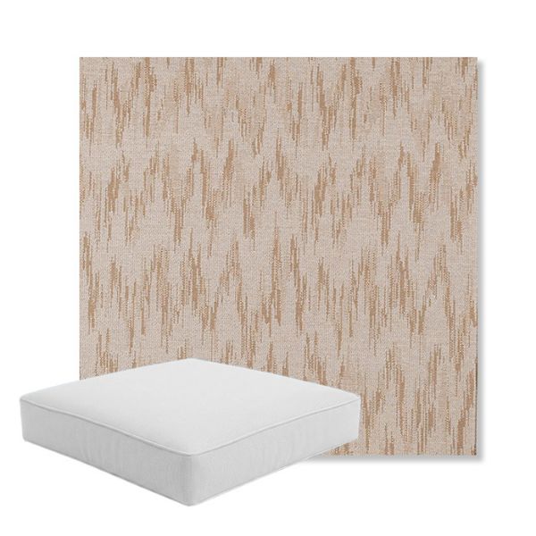 Picture of Mountains Sand | Boxed Square Outdoor Seat Cushion - Sunbrella© Fabric