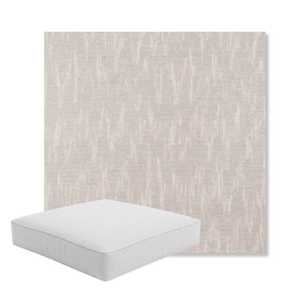Picture of Mountains Snow | Boxed Square Outdoor Seat Cushion - Sunbrella© Fabric