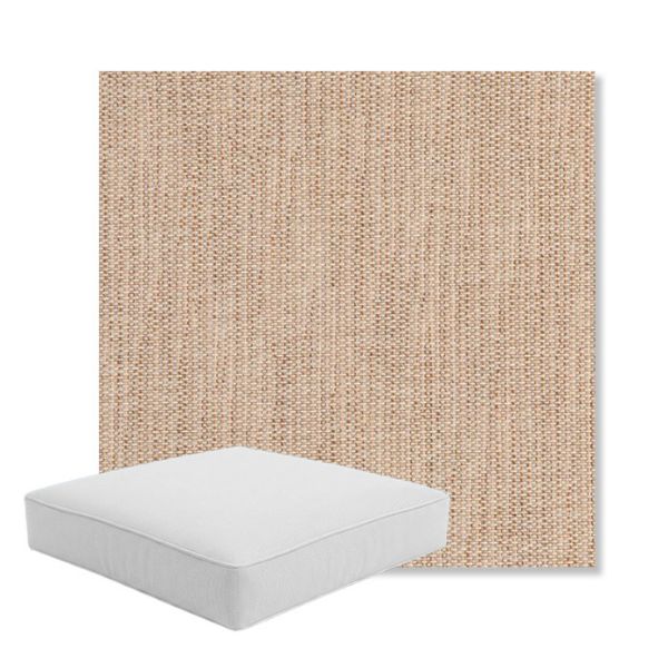 Picture of Nova Sandy | Boxed Square Outdoor Seat Cushion - Sunbrella© Fabric
