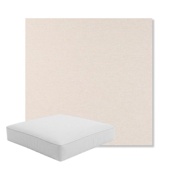 Picture of Nuance Cloud | Boxed Square Outdoor Seat Cushion - Sunbrella© Fabric