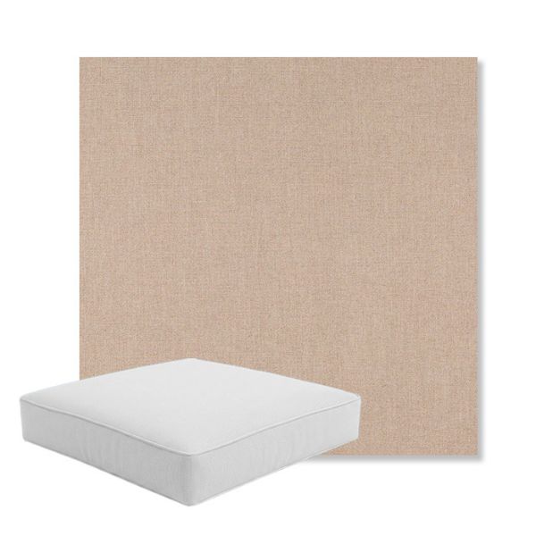 Picture of Nuance Dove | Boxed Square Outdoor Seat Cushion - Sunbrella© Fabric