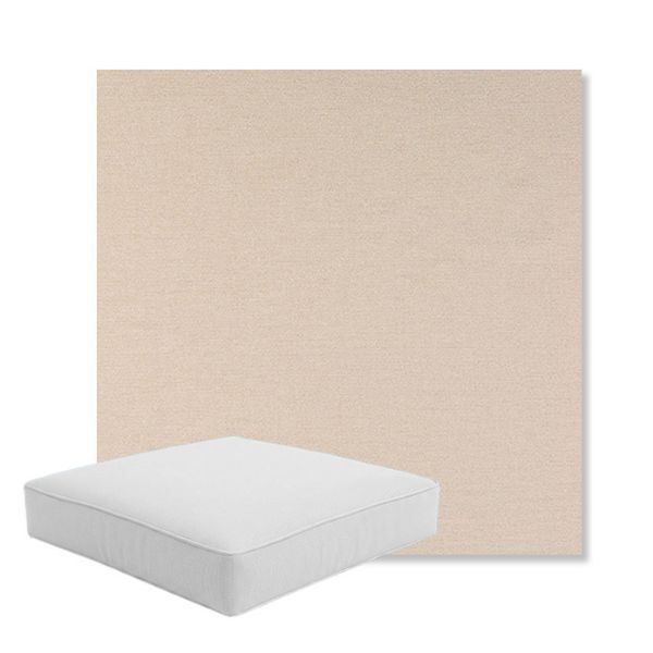 Picture of Nuance Eggshell | Boxed Square Outdoor Seat Cushion - Sunbrella© Fabric