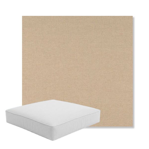 Picture of Nuance Sand | Boxed Square Outdoor Seat Cushion - Sunbrella© Fabric