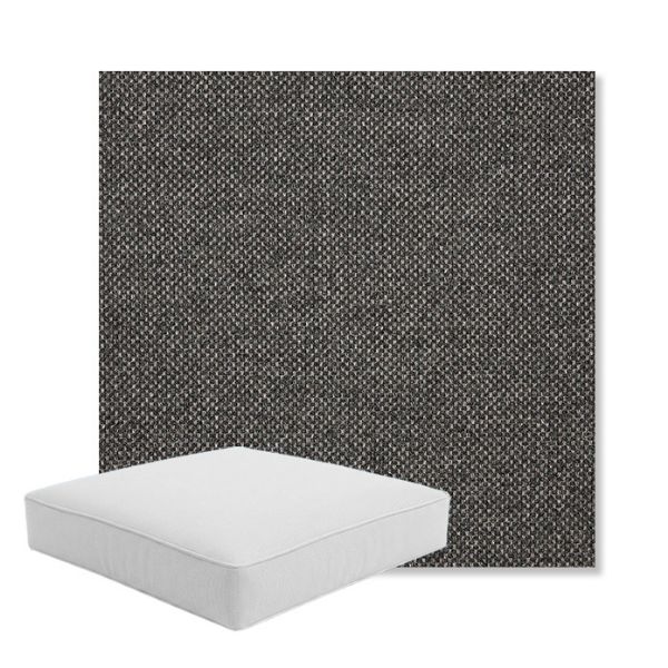 Picture of Nurture Charcoal | Boxed Square Outdoor Seat Cushion - Sunbrella© Fabric