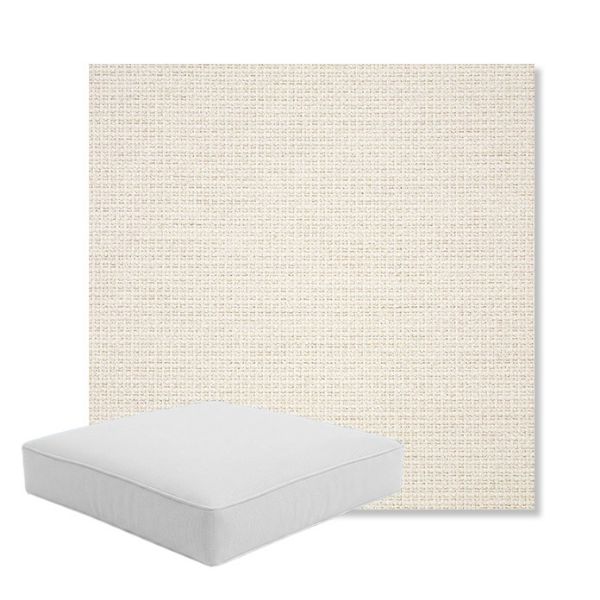 Picture of Nurture White | Boxed Square Outdoor Seat Cushion - Sunbrella© Fabric