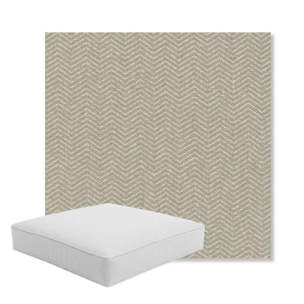 Picture of Odette Sage | Boxed Square Outdoor Seat Cushion - Sunbrella© Fabric