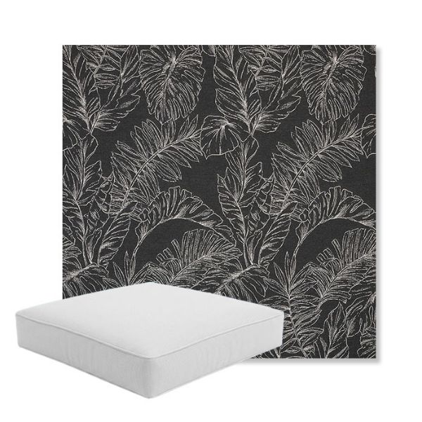 Picture of Palma Shadow | Boxed Square Outdoor Seat Cushion - Sunbrella© Fabric
