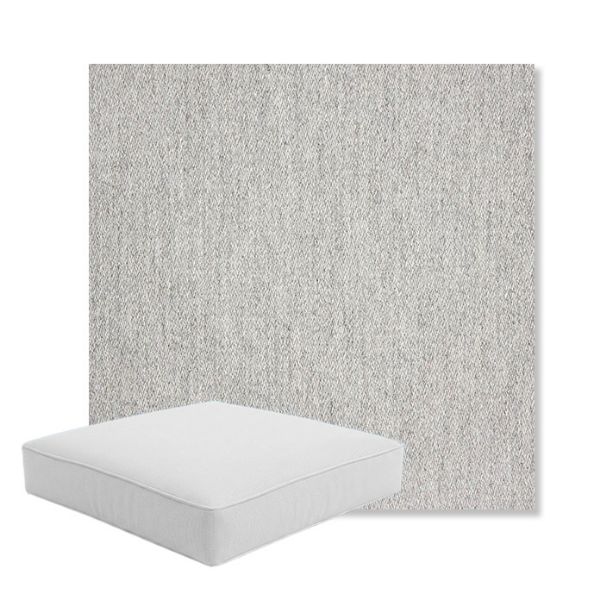 Picture of Pashmina Fog | Boxed Square Outdoor Seat Cushion - Sunbrella© Fabric