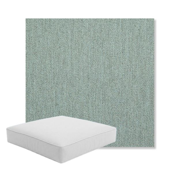 Picture of Pashmina Mist | Boxed Square Outdoor Seat Cushion - Sunbrella© Fabric
