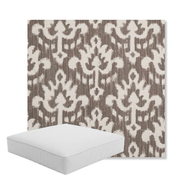 Picture of Patra Mushroom | Boxed Square Outdoor Seat Cushion - Sunbrella© Fabric