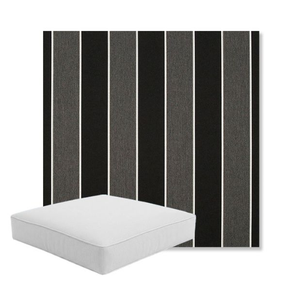 Picture of Peyton Granite | Boxed Square Outdoor Seat Cushion - Sunbrella© Fabric