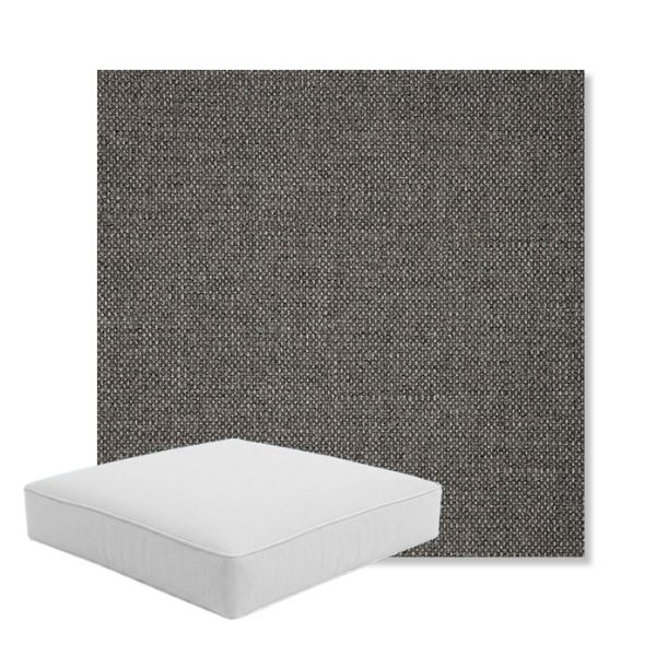 Picture of Piazza Graphite | Boxed Square Outdoor Seat Cushion - Sunbrella© Fabric