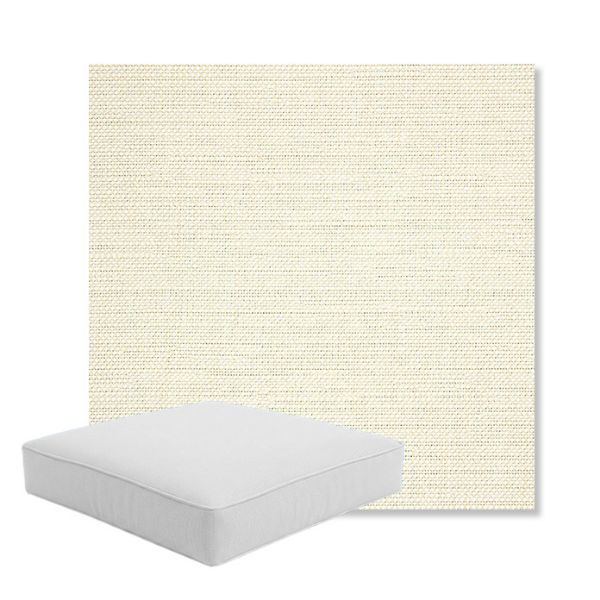 Picture of Piazza Parchment | Boxed Square Outdoor Seat Cushion - Sunbrella© Fabric