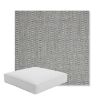 Picture of Pique Ash | Boxed Square Outdoor Seat Cushion - Sunbrella© Fabric