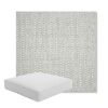 Picture of Pique Cloud | Boxed Square Outdoor Seat Cushion - Sunbrella© Fabric