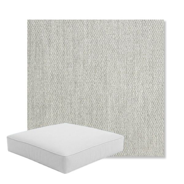 Picture of Pique Gravel | Boxed Square Outdoor Seat Cushion - Sunbrella© Fabric