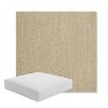 Picture of Pique Sand | Boxed Square Outdoor Seat Cushion - Sunbrella© Fabric