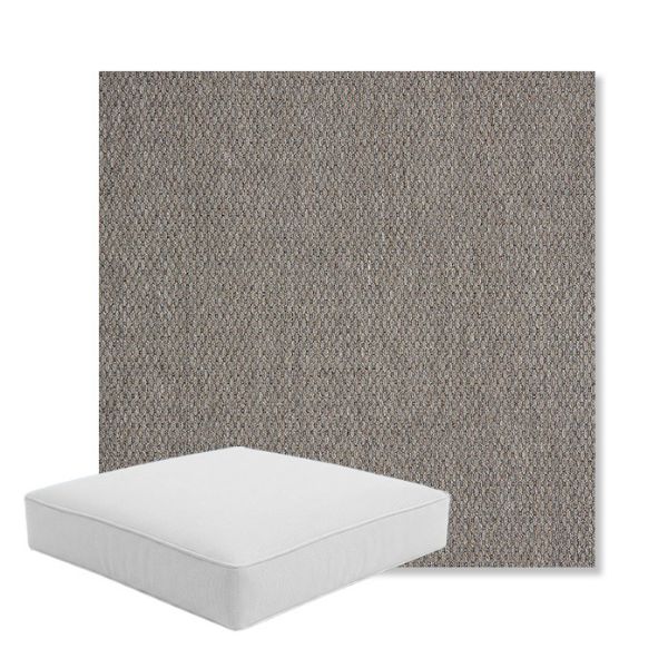 Picture of Pique Shale | Boxed Square Outdoor Seat Cushion - Sunbrella© Fabric
