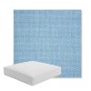 Picture of Pique Sky | Boxed Square Outdoor Seat Cushion - Sunbrella© Fabric