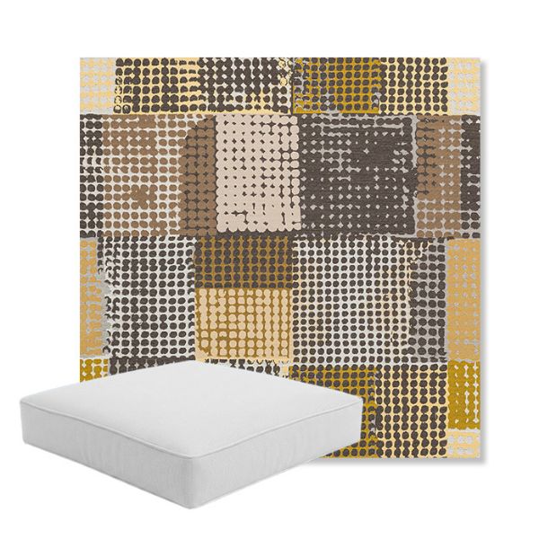 Picture of Pop Corn | Boxed Square Outdoor Seat Cushion - Sunbrella© Fabric