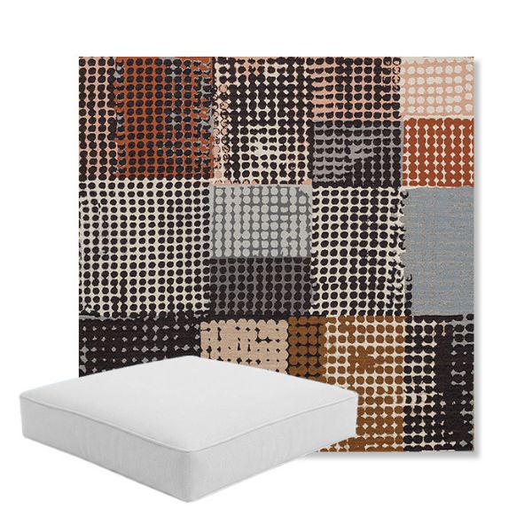 Picture of Pop Punchcard | Boxed Square Outdoor Seat Cushion - Sunbrella© Fabric